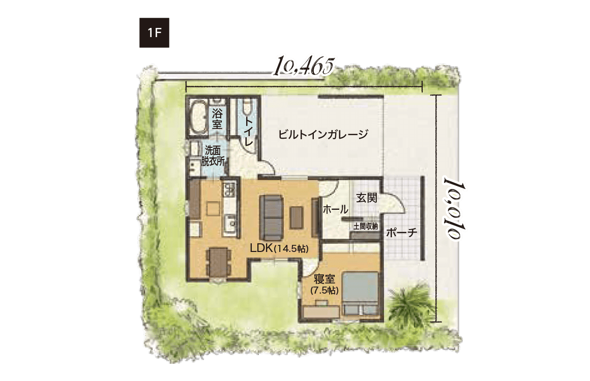 ガレージハウス 図面