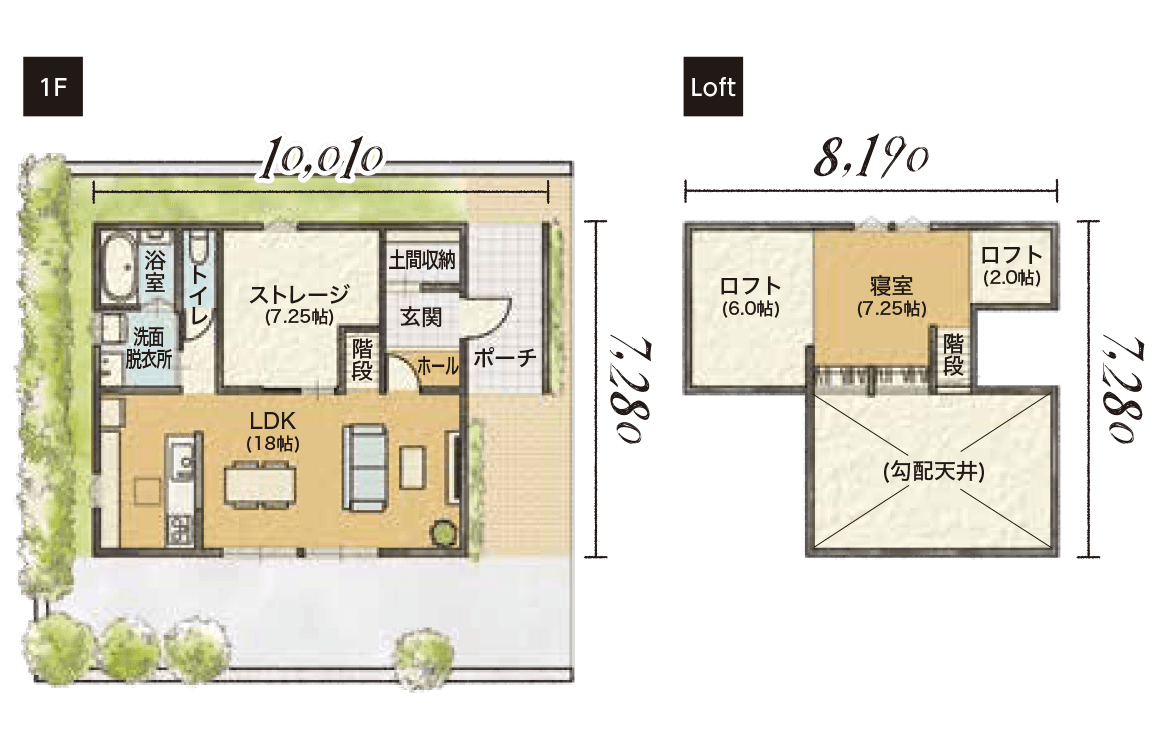 ロフト空間のある家 図面